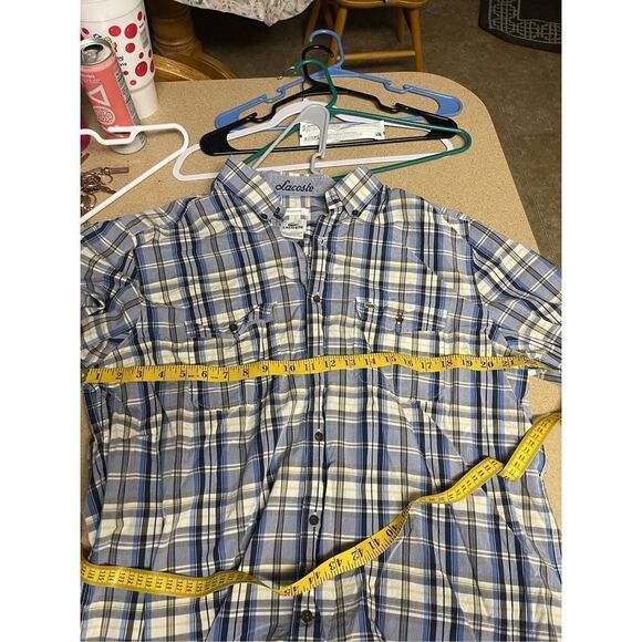 Lacoste Mens Multi Color Modern Fit Button Down Long Sleeve Shirt Size 44 - Picture 9 of 14